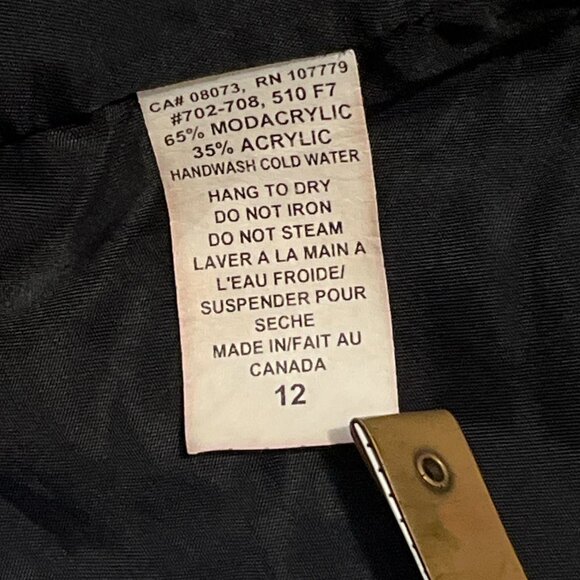 BELLISSIMA Vest Size 12 Faux Fur Zebra Print Thick Bohemian Vintage Long Cozy - Picture 6 of 8